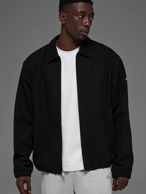 ALO Yoga Men's Cotton Canvas Coaches Jacket, L